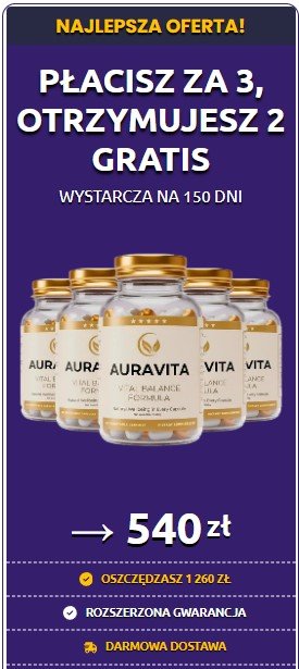 Oferta promocyjna: 5 butelek Auravita